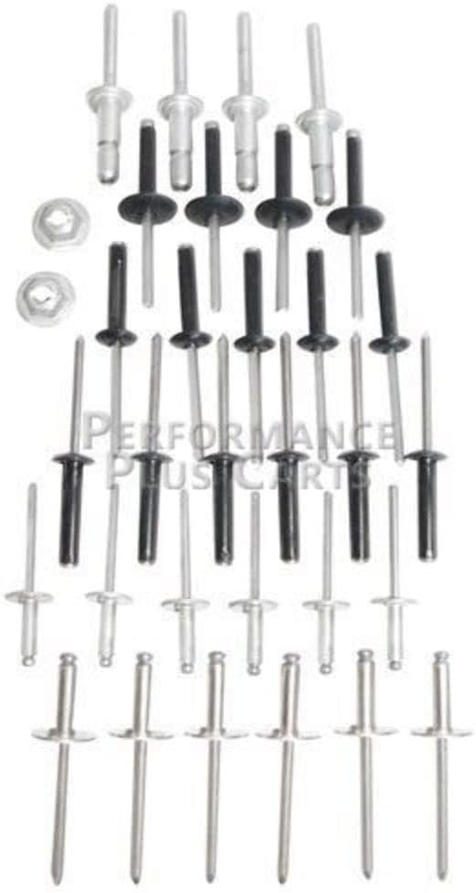 EZGO Complete Body Rivet Hardware Kit (94+) TXT Golf Cart Install Gas/Electric