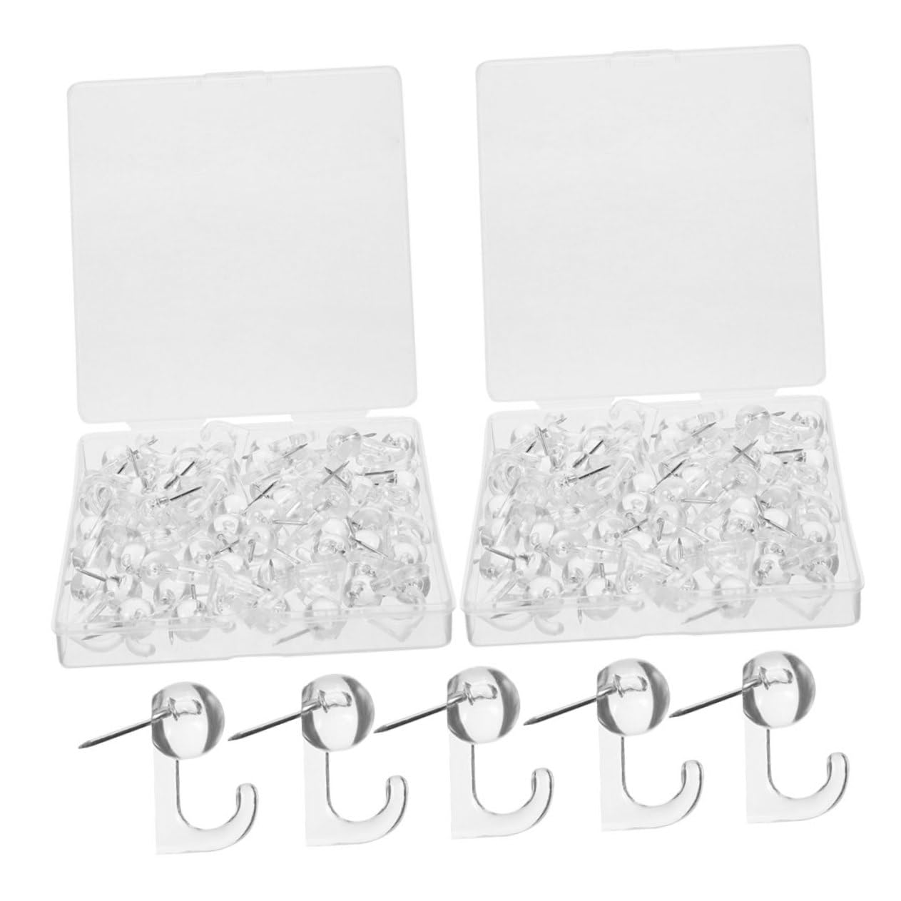 NUOBESTY 400stücke Pushpins Für Pinnwände Transparente Reißnägel Für Und Notizen Für Büro Und Zuhause Für Kreative Anwendungen Einfach Zu Verwenden Entfernen