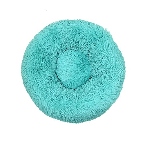 Lit apaisant pour petit chien et chat rond moelleux vert 50cm - 2