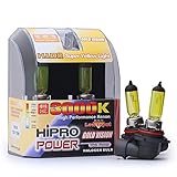 Hipro Power 9006 55W 3000K Golden Yellow Xenon HID Halogen Headlight Bulbs - Low Beam
