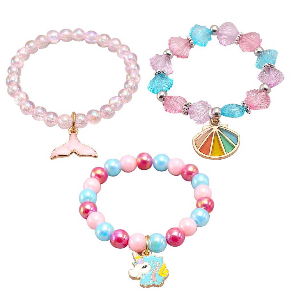 PALAY® Beads Bracelet for Girls Best Friend Bracelet Cute Cartoon Unicorn Mermaid Charms Kids Bracelets for Girls Friendship Bracelet Set Jewellery Birthday Gift for Girls, Kids - 3 Pcs (B0D6W4Q45G) Amazon Price History, Amazon Price Tracker