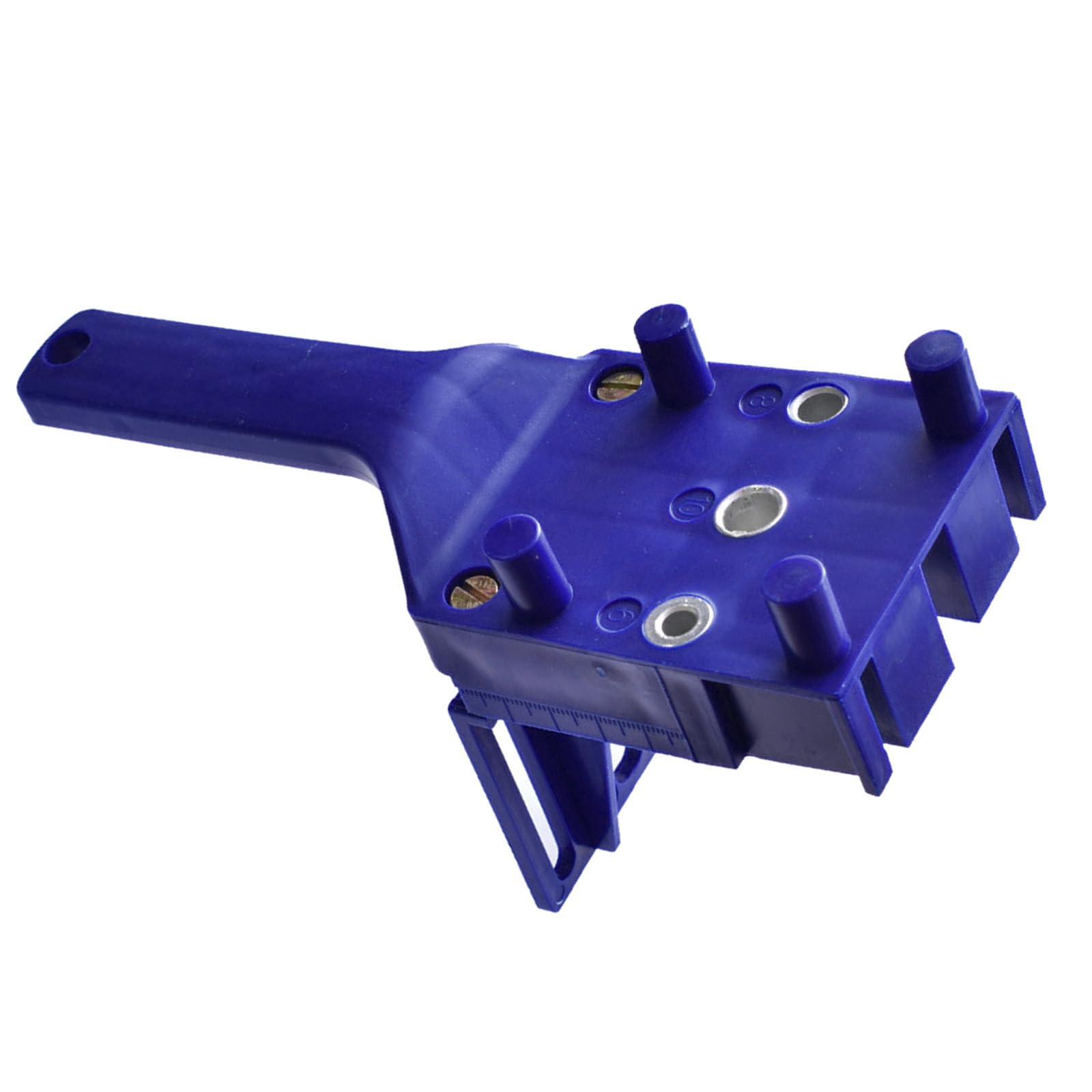 Thatiarry Blue Accuracy Drill Hole Locator Adjustable Drill Positioner Hole Locator For Woodworking Tasks Crafted From And Iron Handheld Positioning