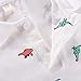 Motteecity Fashion Boys Turndown Collar Dino Printed Polo Shirt (US, Age, 1 Year, 2 Years, White)