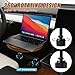 Car Food Cup Holder Tray - 360° Rotating Car Table and Car Seat Tray Detachable Wooden Car Desk for Laptop and Food Tray Compatible with Tesla Model Y/3/S Ford F150/Explorer 9.45
