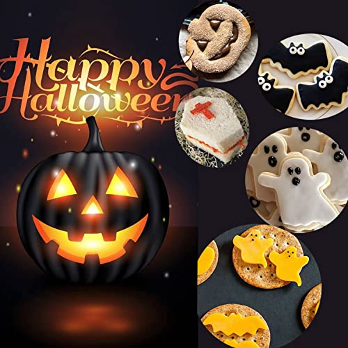 Halloween cookie cutters, 12 pieces stainless steel cookie cutters, for cake cookie, fondant, biscuits, bread and sandwiches - Image 2