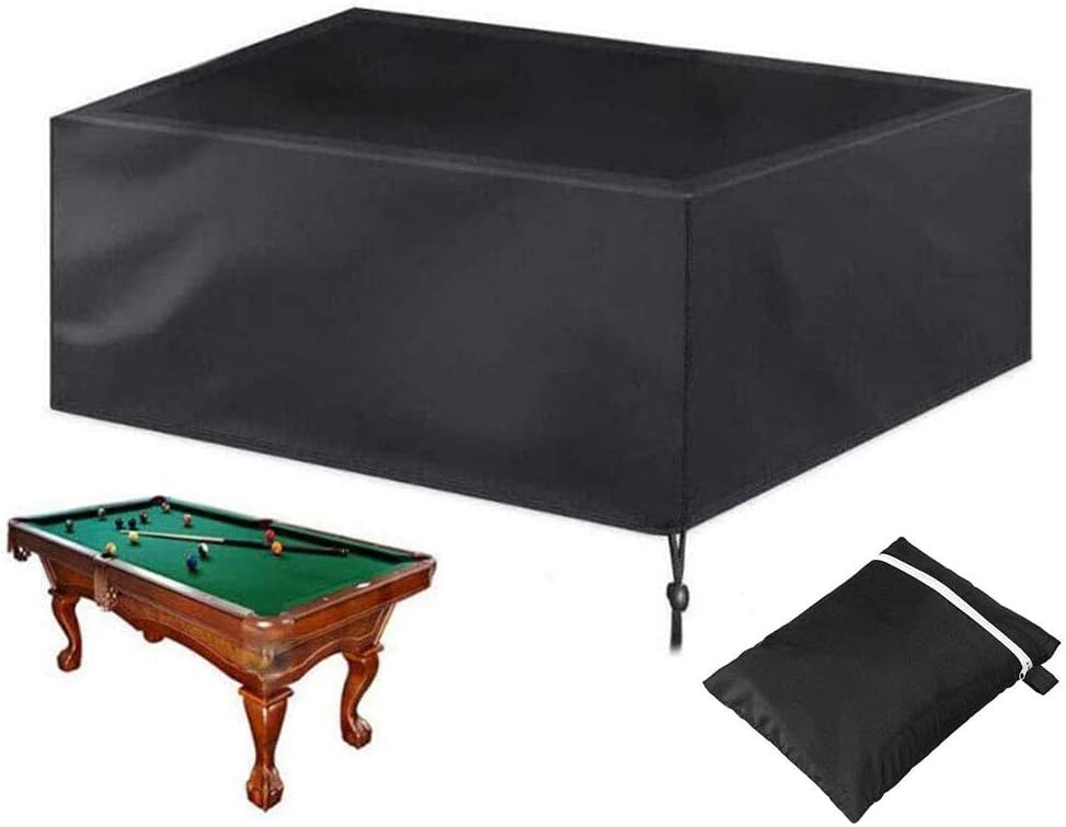 ELR 7/8/9 ft Pool Table Cover with Drawstring, Full Protection Dustproof Waterproof Billiard Covers for Snooker Table (S(7-foot):7.4x3.8x2.7ft/89x46x32in)