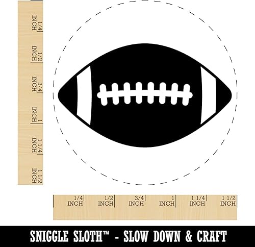 Miniatura 10 de Sello de goma autoentintado de fútbol deportivo para estampado de tinta, planificadores de manualidades, 1 pulgada mediana, tinta verde