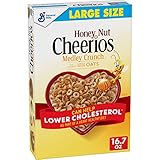Honey Nut Cheerios Medley Crunch, Heart Healthy Cereal, Large Size, 16.7 OZ