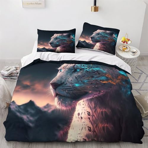 Housse de couette léopard en microfibre premium lit double - 4