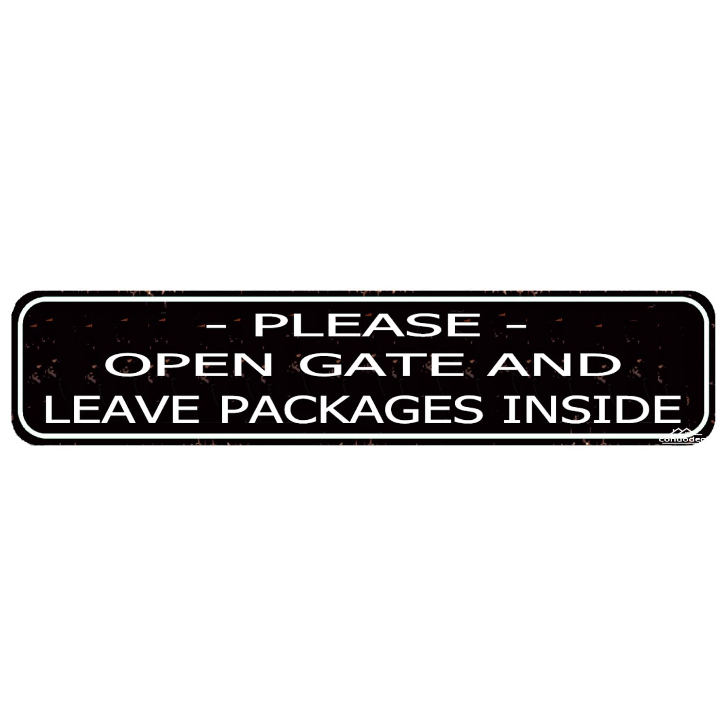 Please Open Gate And Leave Packages Inside Metal Sign Delivery Driver Yard Sign Package Drop Off Porch Decor 4x16 Inch