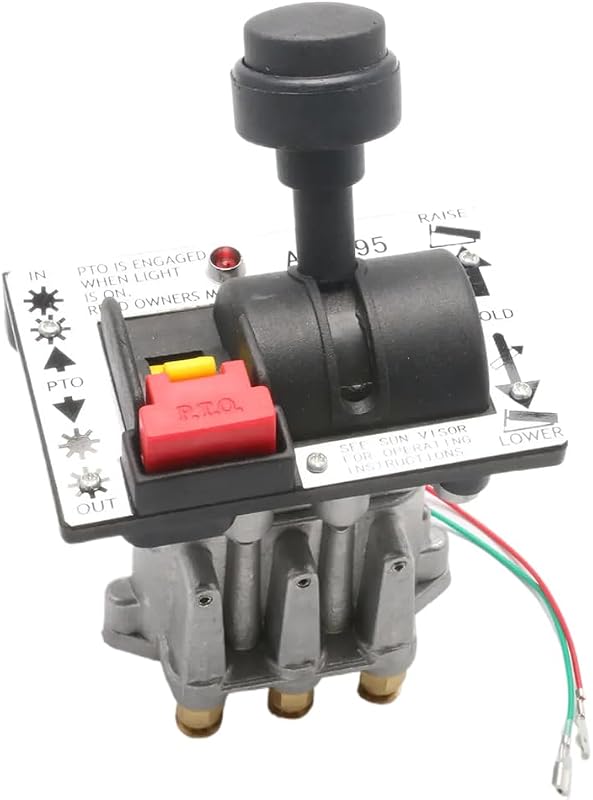 AV295 Power Take Off PTO Hoist Air Shift Control Valve with PTO Switch Brighter Light Push to Connect Fittings Dump Truck Valve Tipper Hydraulic System Fit for Apsco AV-295 328388-79X K90