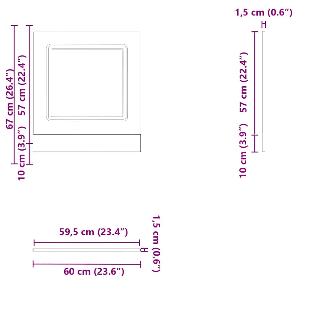 Tomostar Façade de Porte Lave Vaisselle, Panneau de Lave-Vaisselle Accessoire pour Lave-Vaisselle Cuisine Kalmar chêne Artisanal 60x1,5x67 cm