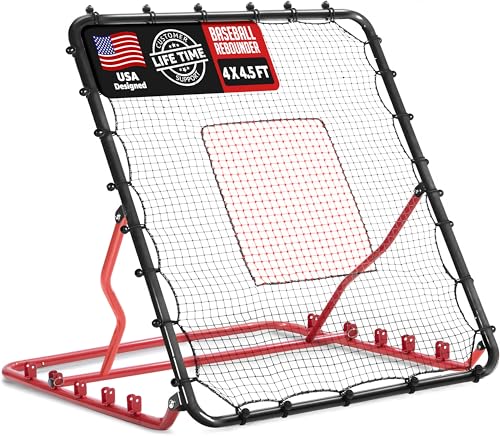 ZEALFEEL Baseball Rebounder Net, 5 Adjustable Angles