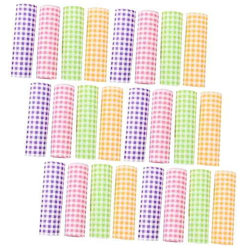 HOLIDYOYO 400pcs Baking Paper Sheets Sandwich Wrapping Paper Food Wrapping Tools Non-stick Colorful Checkered