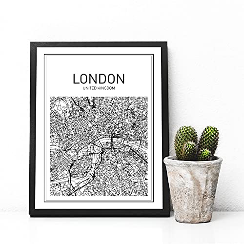 London Map Print Map Art City Map Print Map Wall Art London City Minimalist Map Art London Wall Art City Wall Art Print City Map Of London Uk Art Print 8X10 Unframed #TOP4