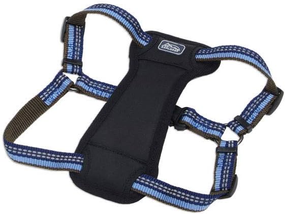 Coastal Pet K9 Explorer Reflective Adjustable Padded Dog Harness - Plush Chest Pad for Comfort - No-Pull Dog Harness for Small and Large Dogs - Sapphire - 5/8" x 16"-24", Small