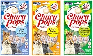 INABA Churu Pops Moist and Chewy Cat Treat 3 Flavor Variety Pack 12