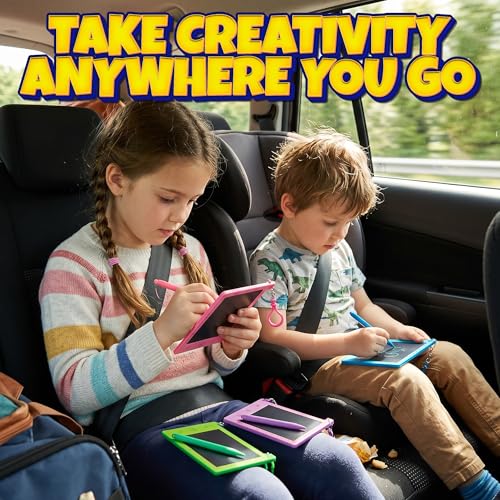 Mini LCD Writing Tablet for Kids - (Pack of 12) 4.5 Inch Colorful Doodle Board Drawing Pads - Educational Sketch Drawing Tablet Toys for Girls & Boys, Goodie Bags, Birthday Gifts, Party Favors, Prizes - Image 6