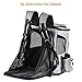 Ymiko Pet Carrier Backpack Large Small Cats Dogs Puppies Safety Features Cushion Back Grey 40 * 33 * 26cm