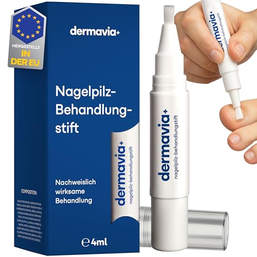 DERMAVIA+ Nagelpilzbehandlung – Behandelt Fußpilz, Ringelflechte und Juckreiz – 4 ml Drehstift...