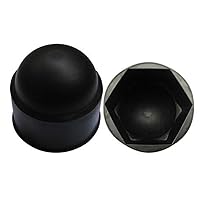 Vista 3 de Tapa de protección de tuerca de perno negro con cabeza hexagonal de nailon, cubierta protectora M8x14 mm-30PCS