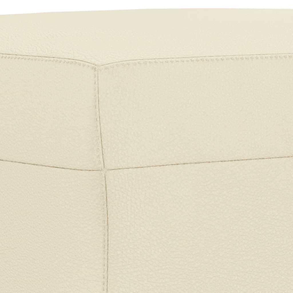 pouffe contenitore,pouf contenitore rotondo,pouf,Poggiapiedi Crema 60x50x41 cm in SimilpelleGeeignet für Wohnzimmer, Schlafzimmer, Bad