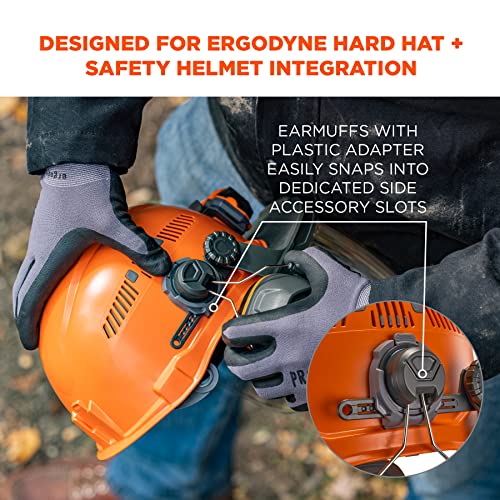 Image of Ergodyne Skullerz 8880 Hard Hat Mounted Earmuffs, NRR26dB,Black