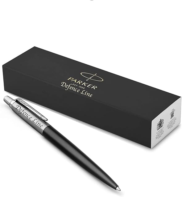 Personalised Deep Engraved Custom Parker Jotter Pen + Gift Box | Design A Truly Unique Present | Laser Engraved - BLACK