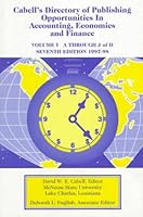 Cabell's Directory of Publishing Opportunities in Accounting, Economics, and Finance: 1997-98 0911753109 Book Cover