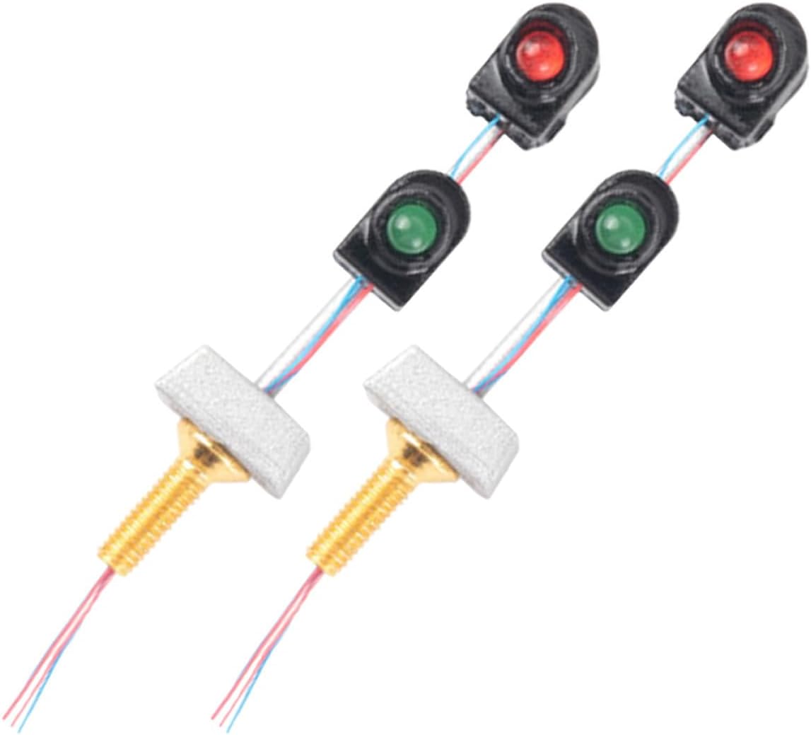 Lurrose 3sets Miniature Road Signal Light Model for Sand Table Decor Durable and Traffic Lamp Realistic Simulation Lighting for Train Layouts and Scenic Displays 2pcs*3
