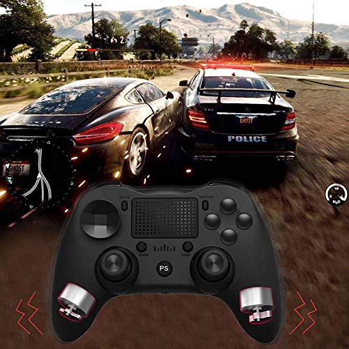 Wireless Controller for Playstation 4/Pro/Slim/PC RegeMoudal Wireless Gamepad HD Dual Vibration and Turbo Fire Function Bluetooth Connection pro Controller with 6-axis Gyro Sensor and Touchpad