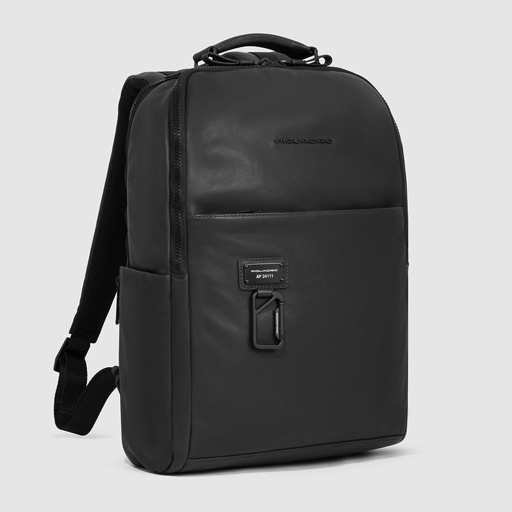 PIQUADRO – Zaino da Bici - Porta PC 15,6" - In Pelle - Viaggio e Lavoro – Uomo