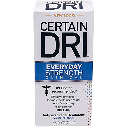 CERTAIN DRI Everyday Strength Clinical Roll On Antiperspirant/Deodorant Morning Fresh 2.5 oz (Pack of 4)