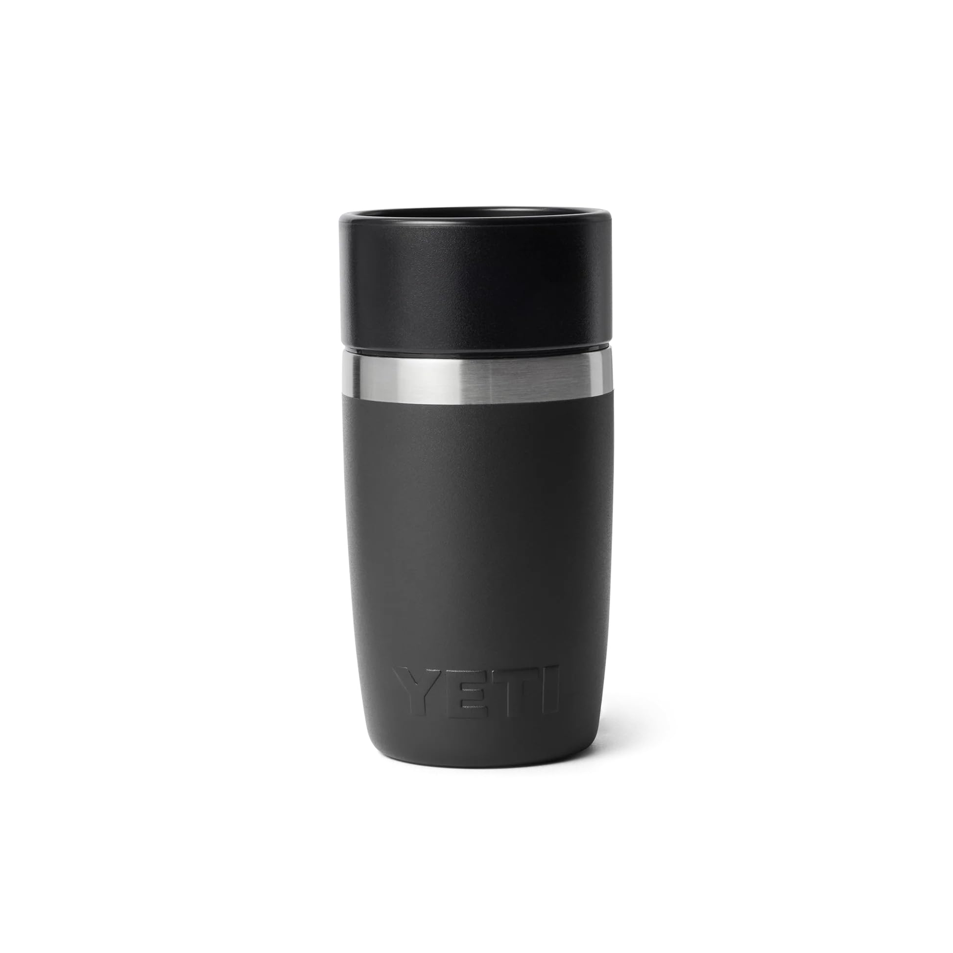 YETI Rambler Bottiglia da Viaggio, Bottiglia per Caffè Isolata Vacuum in Acciaio Inossidabile con Cap Commuter Leakproof Hotshot, nero, 237 ml