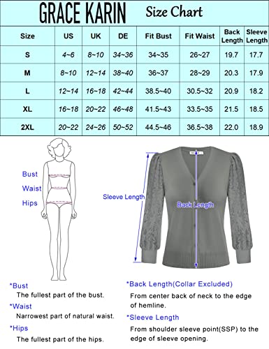 Silver Gray Cardigan For Women Lightweight Summer 3/4 Sleeve Button Front Sweaters S #TOP5