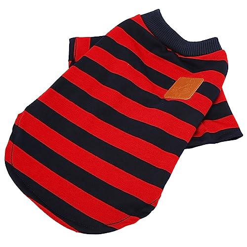 Roupas para Cães Listradas Roupas para Cães Vermelho Azul 2 Pernas Confortável Respirável Uso Diário