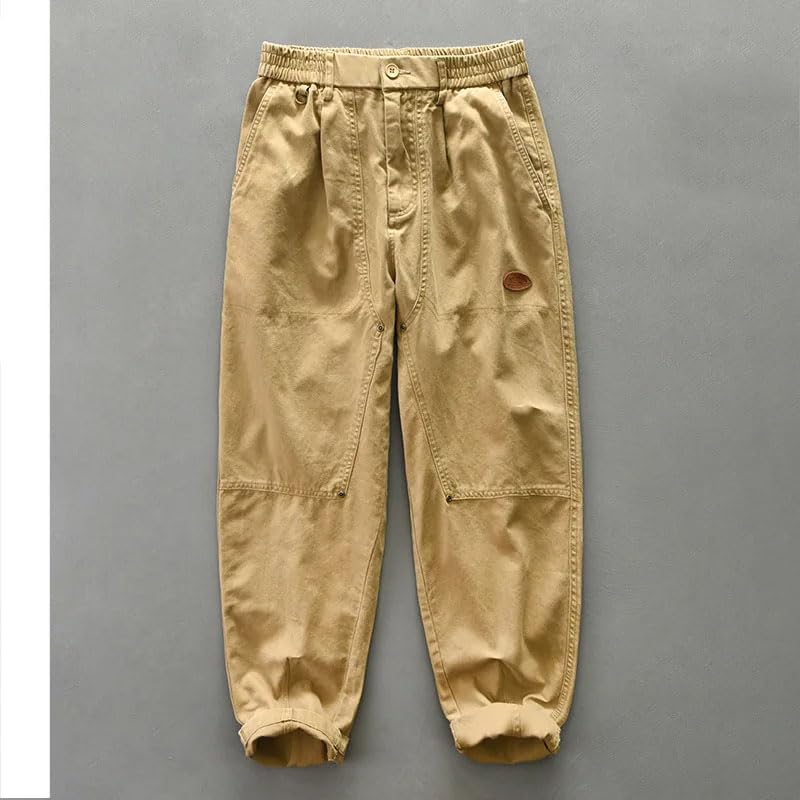 Casual Loose Cotton Cargo Pants Men Big Pockets Vintage Joggers Men Trousers Streetwear2