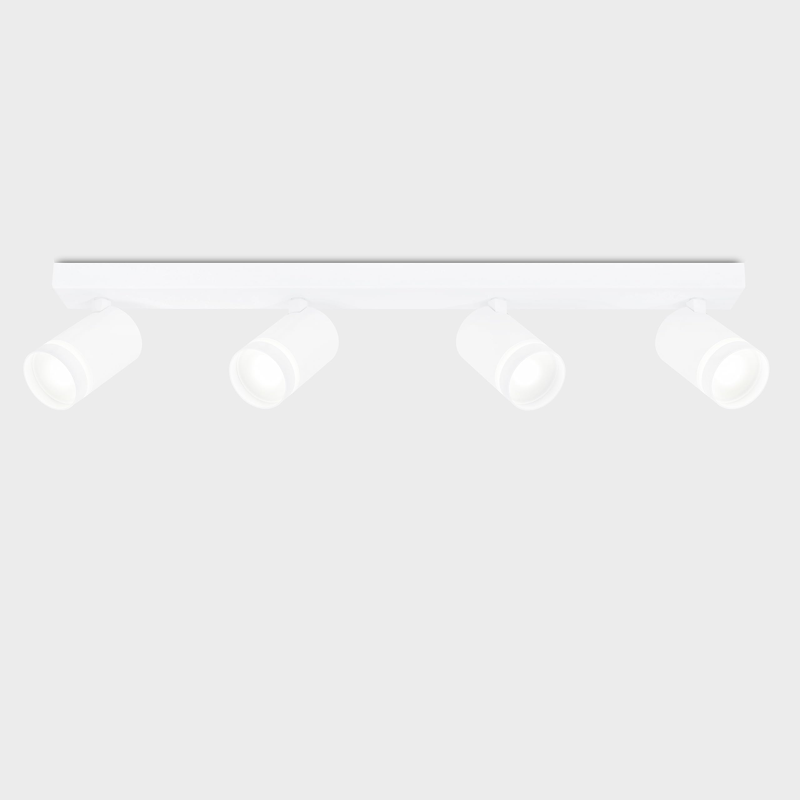 HARPER LIVING 4 Way Large Ceiling Spotlights, White Spot Lights Easily Adjustable, Modern LED Ceiling Light Rotatable GU10 Kitchen Spotlights Fitting for Bedroom Living Room, Bulb not Included