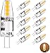 Produktbild G4 LED Lampen 10er Pack, 2W ersetzt 20W Halogenlampen, 3000K Warmweiß 12V AC/DC G4 LED Leuchtmittel Birnen, Kein Flackern Nicht Dimmbar, 360° Lichtwinkel G4 Licht Energiesparende Glühbirnen, Eco.luma