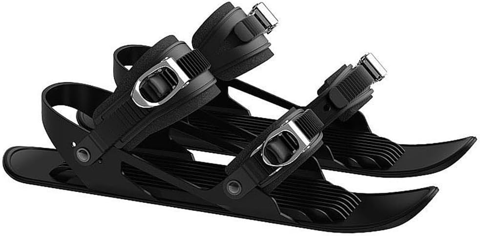 UNISTRENGH Mini Ski Skates - Portable Ice Skates for Snow, Short Skating Ski Shoes Free Size Snowskates Snowblades Skiboards