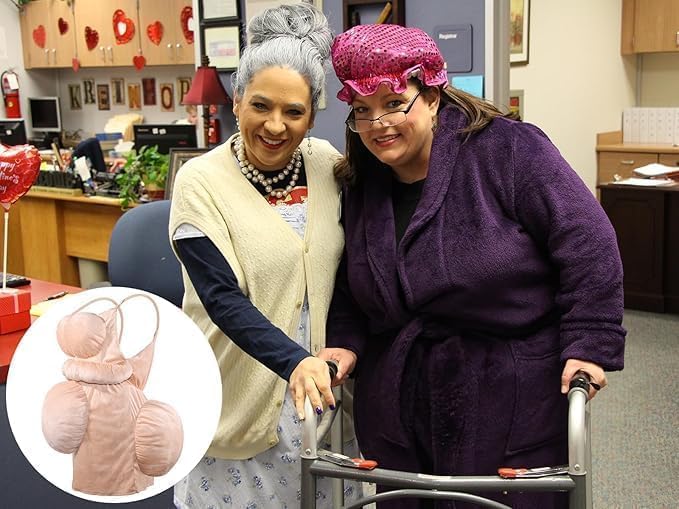 Fat Suit Costume, Old Lady Costume for Men Women