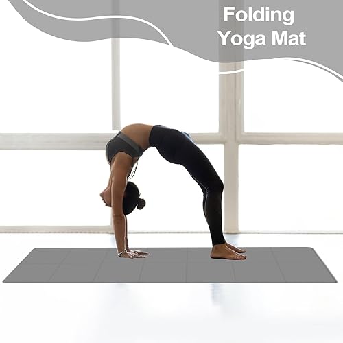 Miniatura 2 de Alfombrilla de ejercicio plegable  Alfombrilla antideslizante de doble cara para uso doméstico con diseño portátil, alfombrilla de fitness para