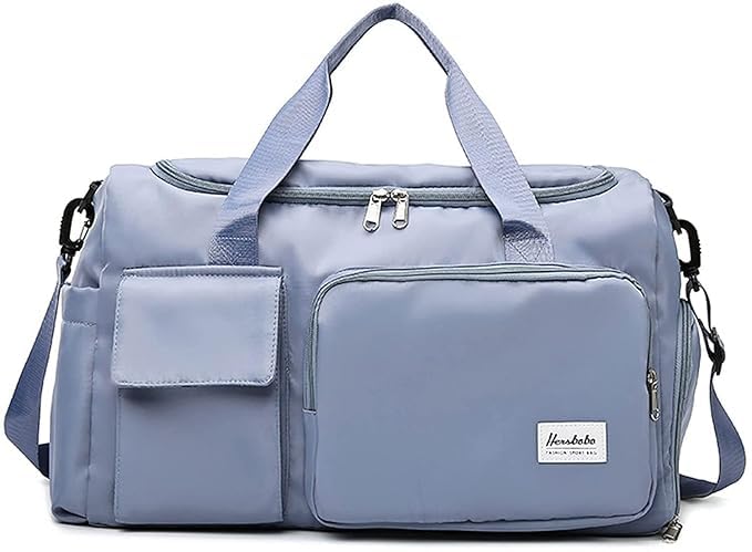 Image of MIKAELSTER Travel Duffel Bag with Shoes Compartment Sports Gym Bag with Dry Wet Separated Pocket for Men and Women, Overnight Bag Weekender Bag Training Handbag