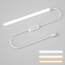 ZSIGNS LED Under Cabinet Light | USB Closet & Wardrobe Light with 3 Color Modes & Adjustable Brightness | Magnetic Stick On Light for Kitchen, Study Table & Desk | White gallery image