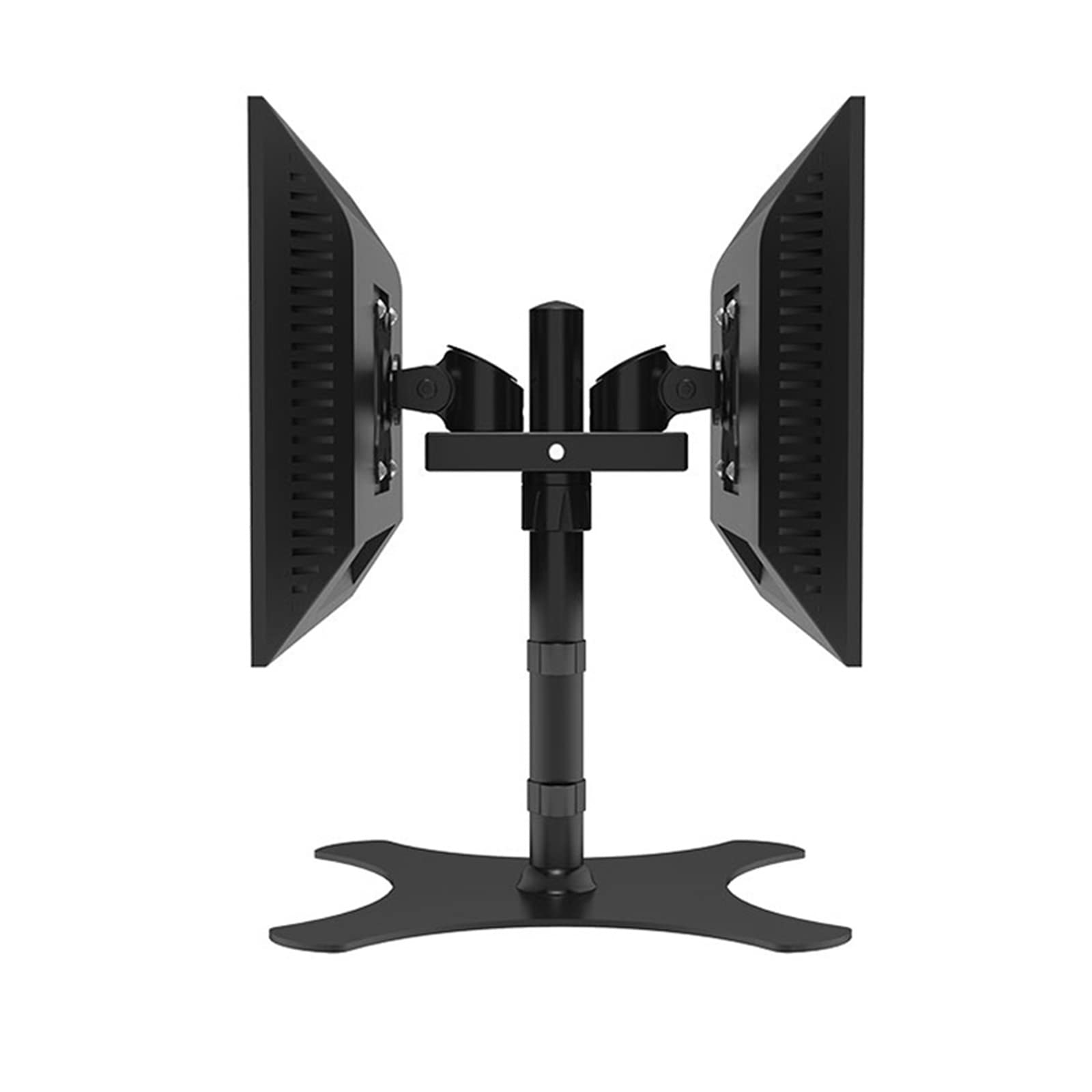 asdchZen Dual Monitor Stand For 17-27 Inch Tvs,Free Standing Desk Mount For 2 Monitors,Height Adjustable,Max 100X100Mm