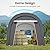 Wisteria Lane Domed Carport, Portable Garage with 2 Roll up Doors, Heavy Duty Car Canopy Party Tent, All-Season Storage Shelter Shed Carport for Motorcycle, Boat, Truck, or Garden Tools, 10' x 20'