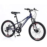 YHUBHSIS Blue 20 inch Hardtail Mountain Bike Kid's Mountain...