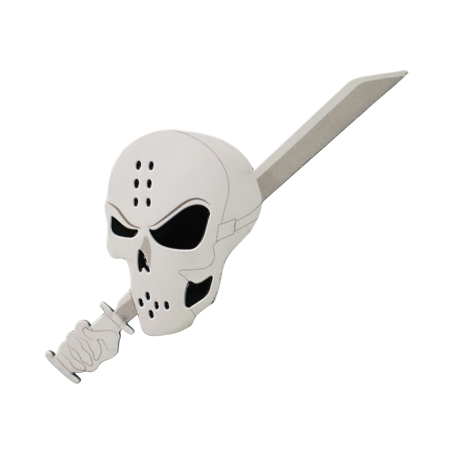 3D Slasher Skull Mask Emblem Cool Decal Exterior Automotive Accessories Waterproof Vinyl Emblem Car Symbol for Car, Truck, Motorcycle, Helmet