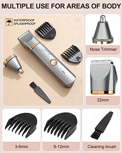 Personal Groomer Bikini Trimmer For Women Ear And Nose Hair Trimmer Grion Hair Trimmer For Men Electric Shaver For Pubic Arms Legs Hair Removal, Usb Rechargeable, Ip7X Waterproof For Wet And Dry Use #TOP6