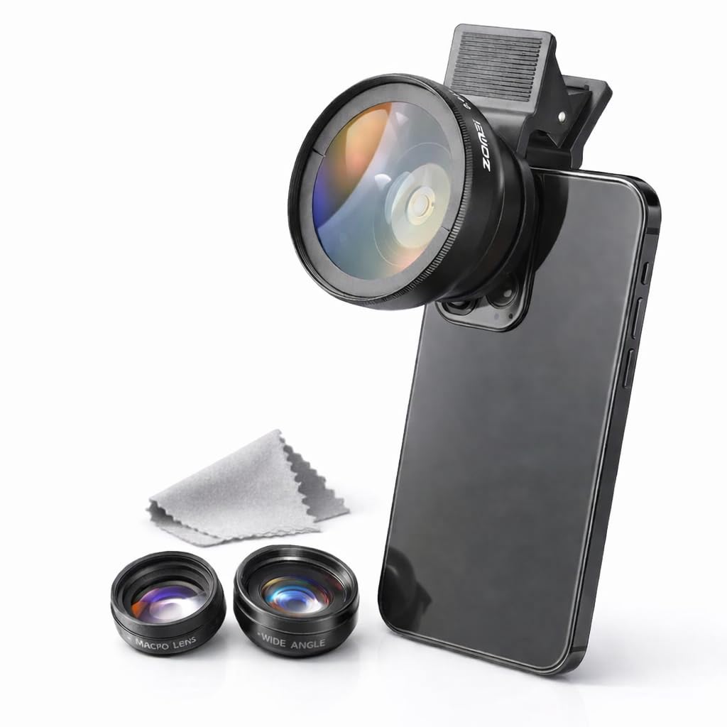 Drumstone 5 𝗬𝗲𝗮𝗿 𝗪𝗮𝗿𝗿𝗮𝗻𝘁𝘆 Universal Mobile Camera Lens Kit | Wide Angle & Macro Clip-On HD Lens for Smartphones | Portable Photography Lens Attachment for Mobile Cameras-picture-24